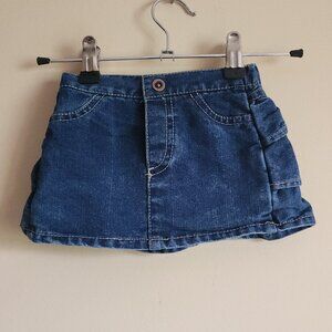 Circo - Denim Blue Skirt With Ruffled back. Size 6 Months